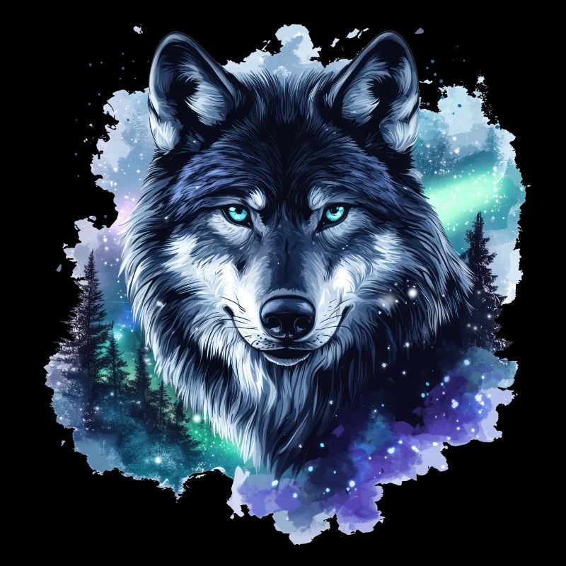 Wolf Nebula Galaxy Polarlicht