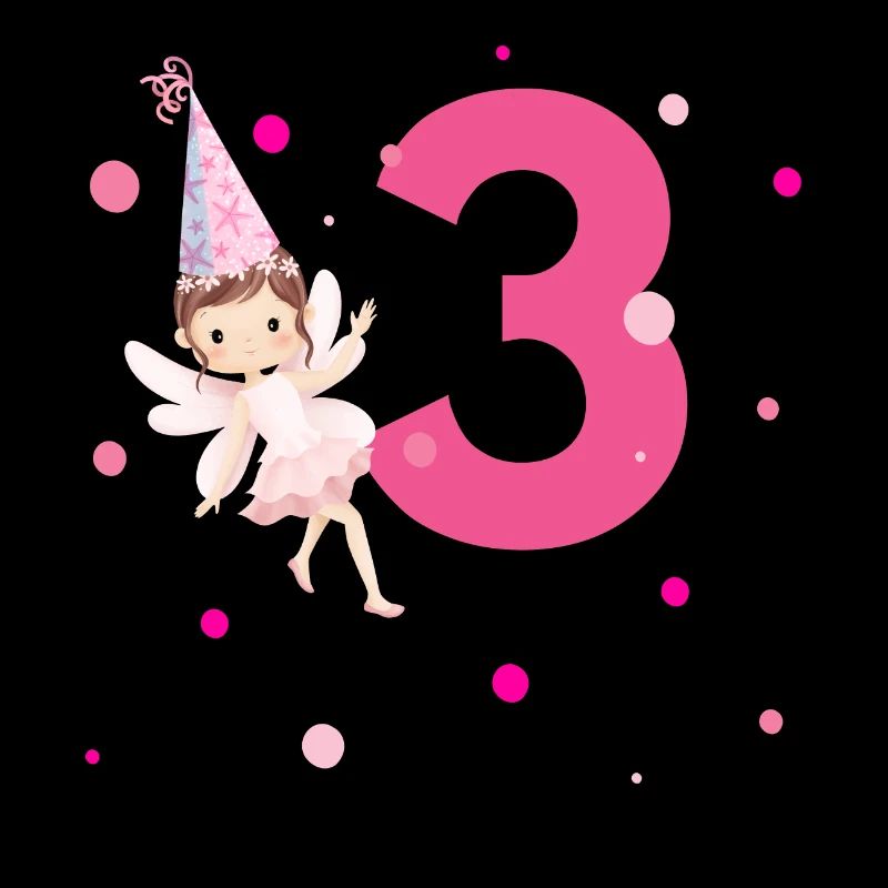 3rd birthday pink fairy