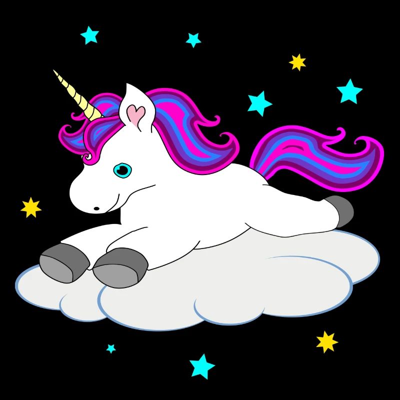 Süßes Einhorn auf Wolke