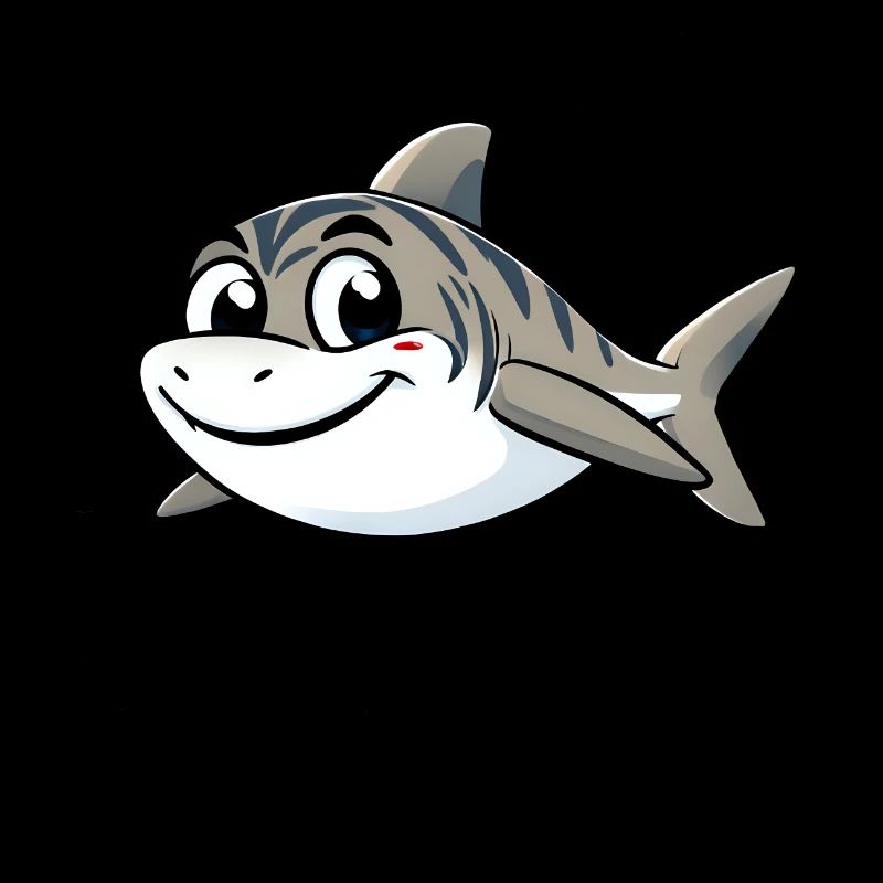 Requin de dessin animé joyeux