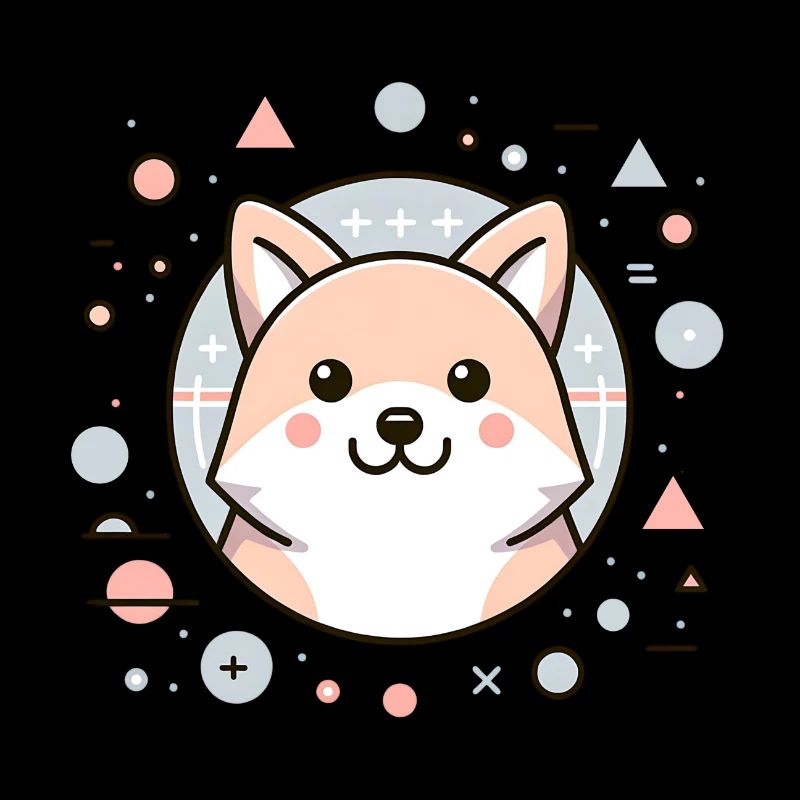 Chien mignon – design mignon dans le style japonais