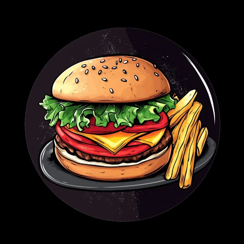 Klassischer Burger mit Pommes – Einfach lecker!