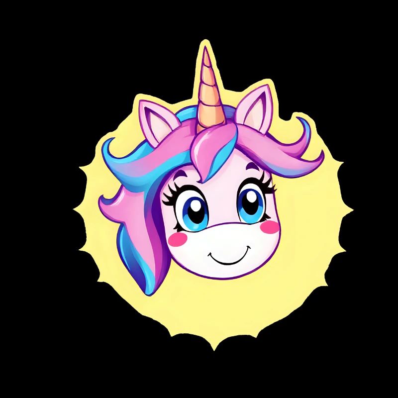 Lächelndes Einhorn magische Illustration