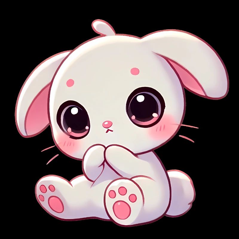 Adorable lapin grignotant graphique