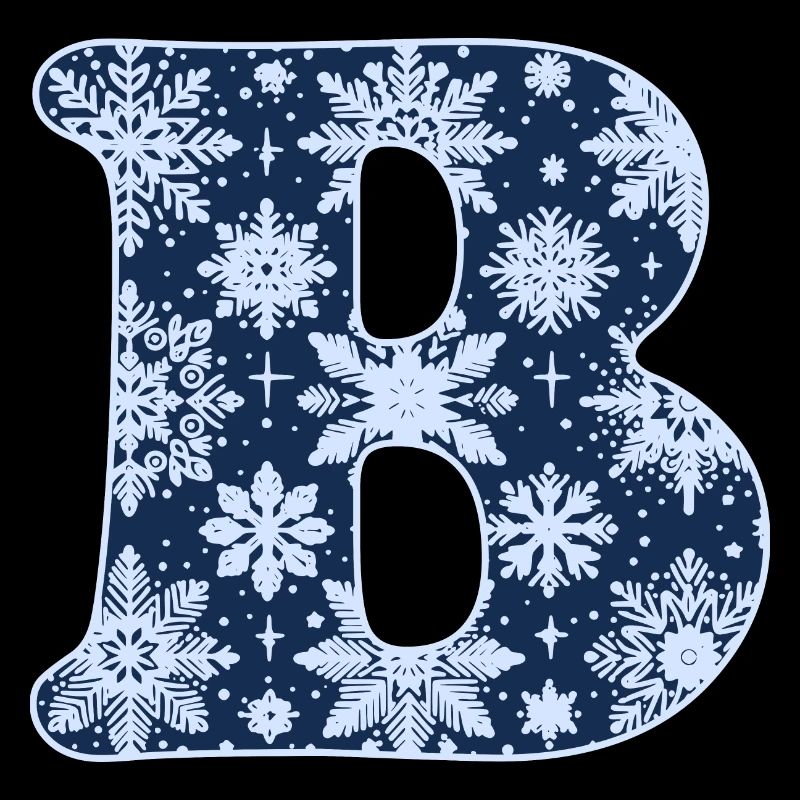 Lettre B Flocons de neige