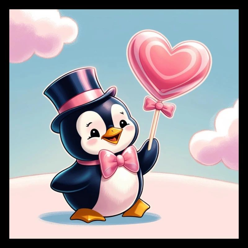 Pinguin mit Herz