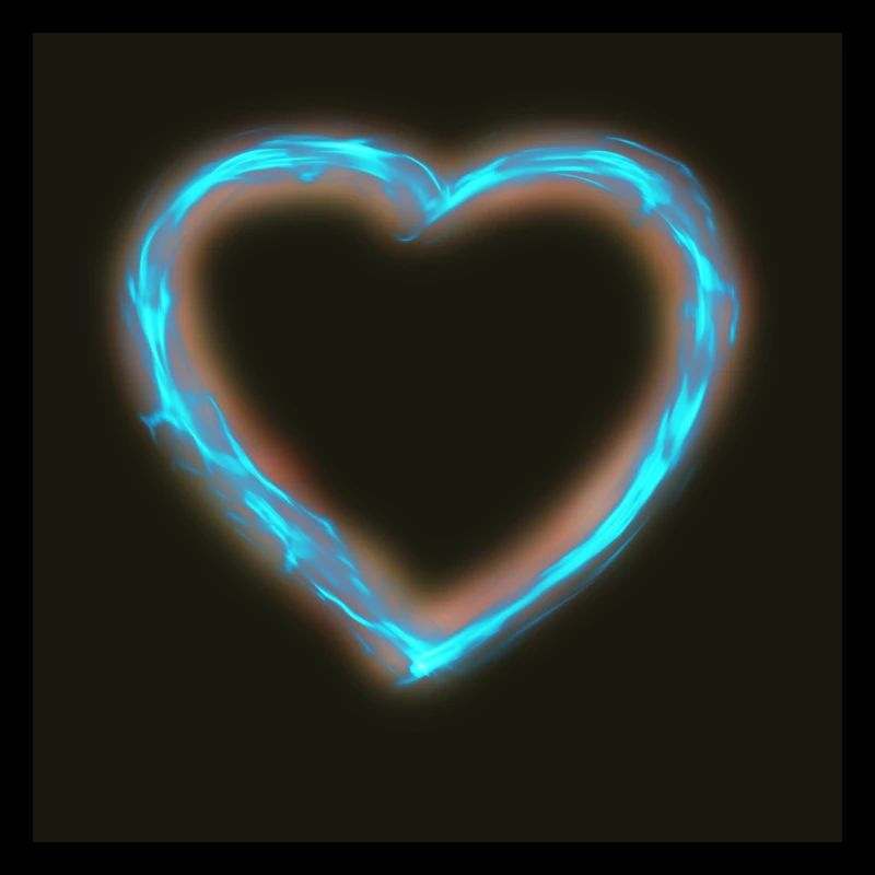 Coeur d’eau bleue avec éclairage