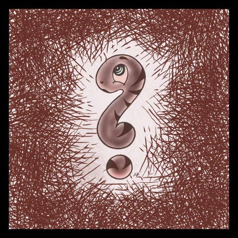 Mignon Point d’interrogation Serpent Brun