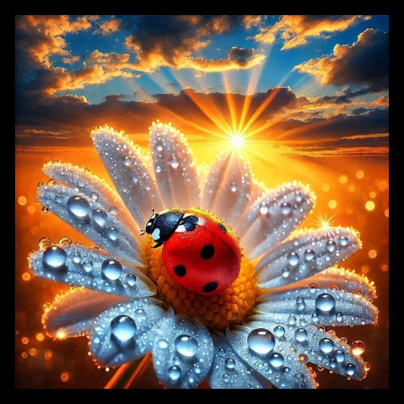Ladybug and Flower