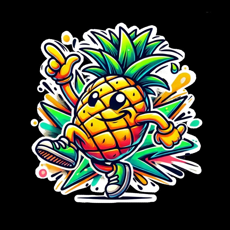 fröhliche Ananas