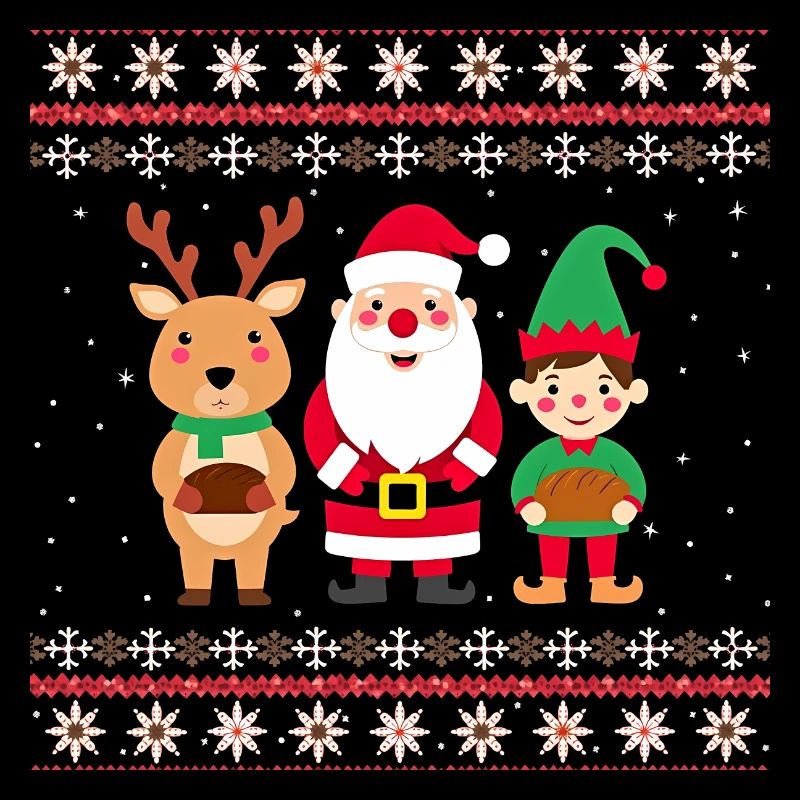 Noël laid Dabbing Père Noël Renne Elfe