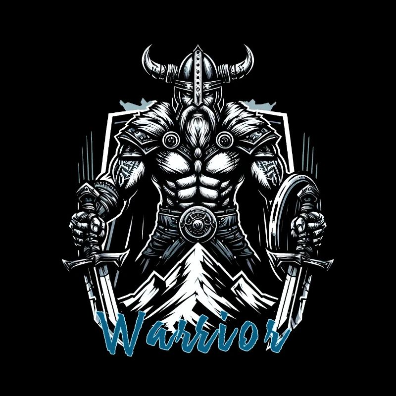 Berserker Wikinger, Warrior Schriftzug V2