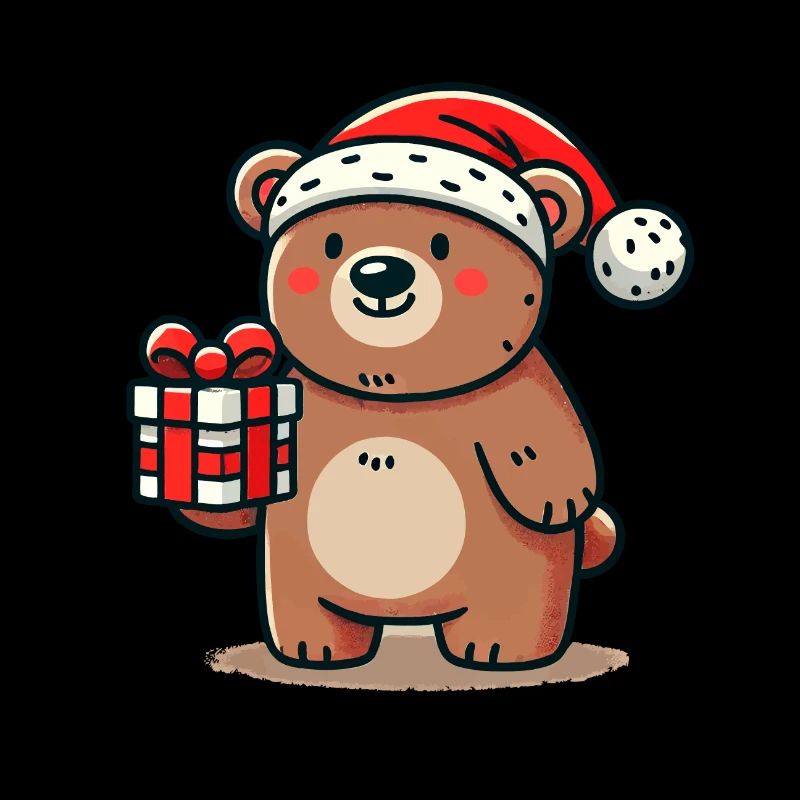 Ours de Noël avec cadeau