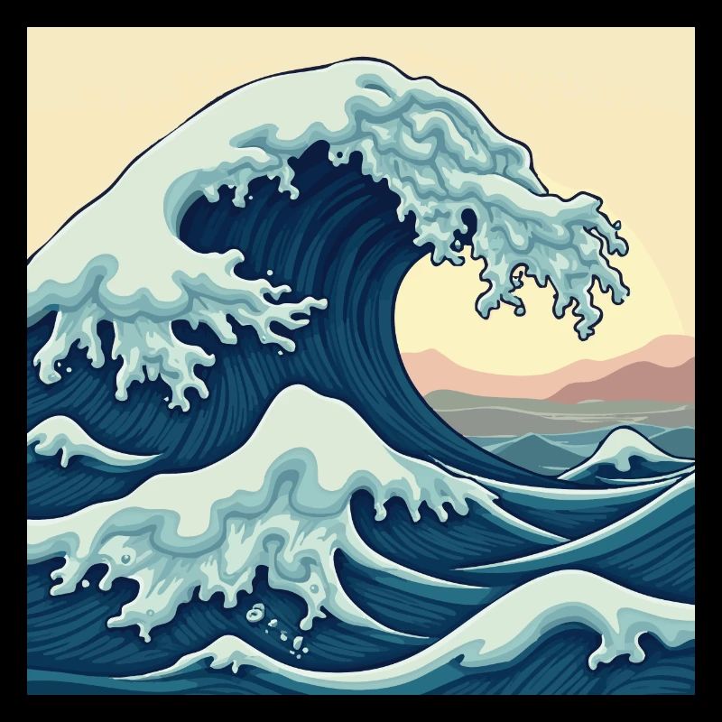 Fantastic Atlantic Ocean - Retro Ocean Waves