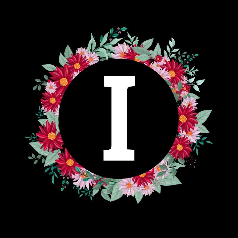 Buchstabe i Blumenkrone