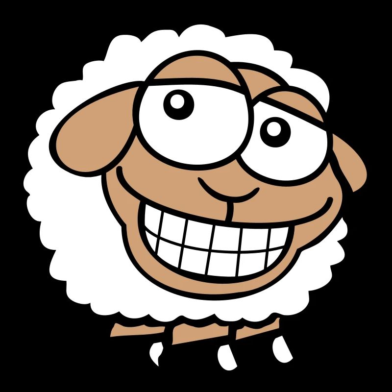 Sheep Grin Looks Stupid Cheeky Smile Happy