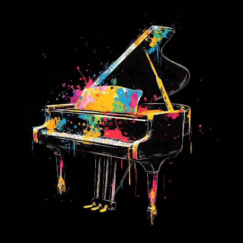 Klavier Piano Bunt Pop Art