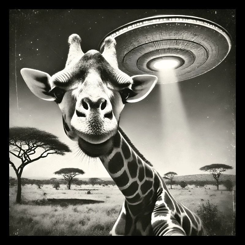 Lusitge Giraffe UFO Alien Selfie