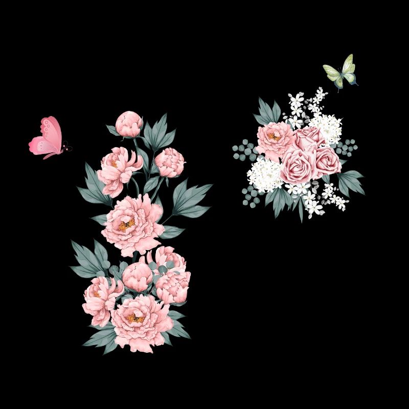 Buchstabe d rosa Blumen