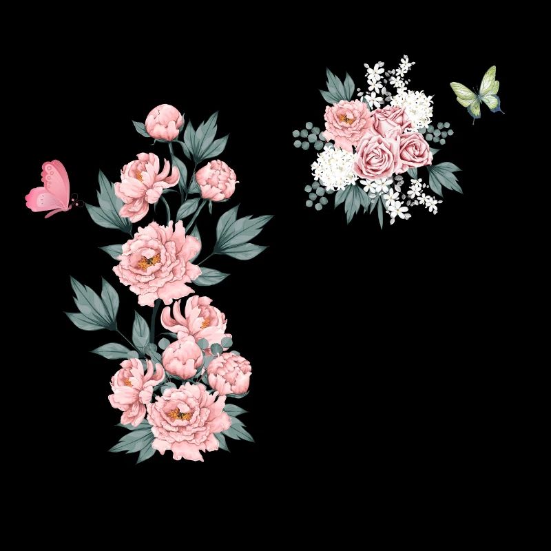 Buchstabe r rosa Blumen
