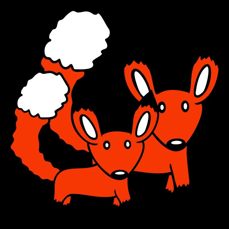 2 Füchse Mutter Rotfuchs Kleines Kind Vater Mama