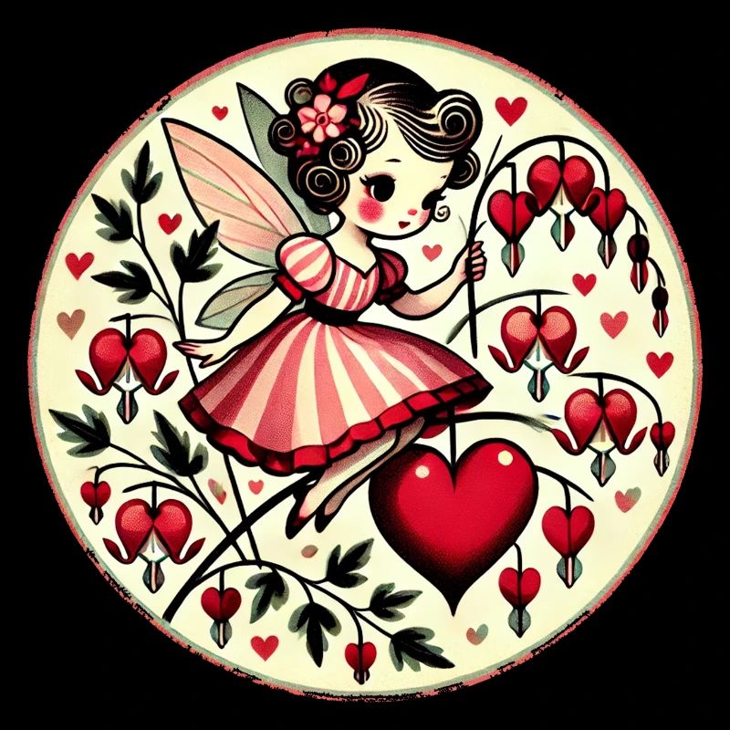 Valentinstag Fee blutende Herzblumen