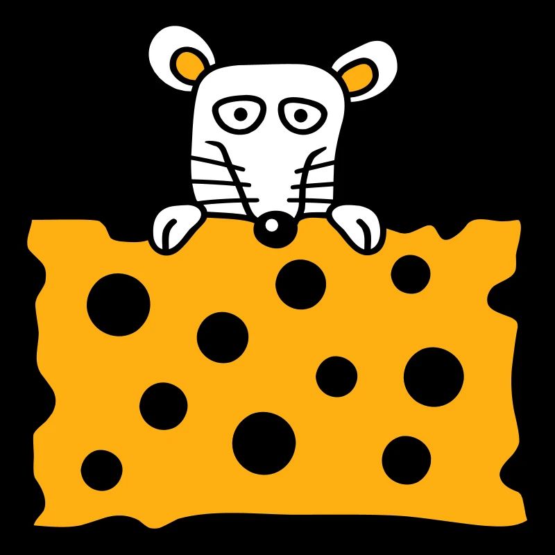 Mouse Rat Behind Big Holes Cheese Looks Funny