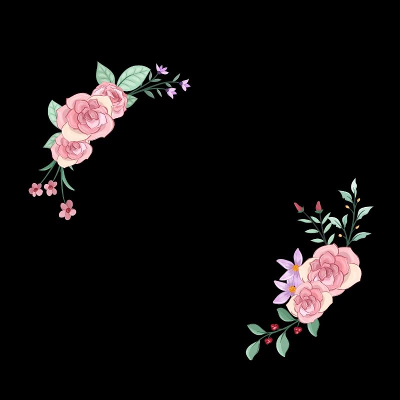 Rosa Blumenbuchstabe j