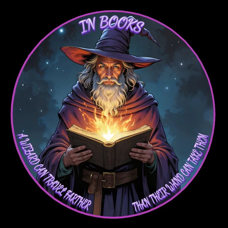 Wizard reads book