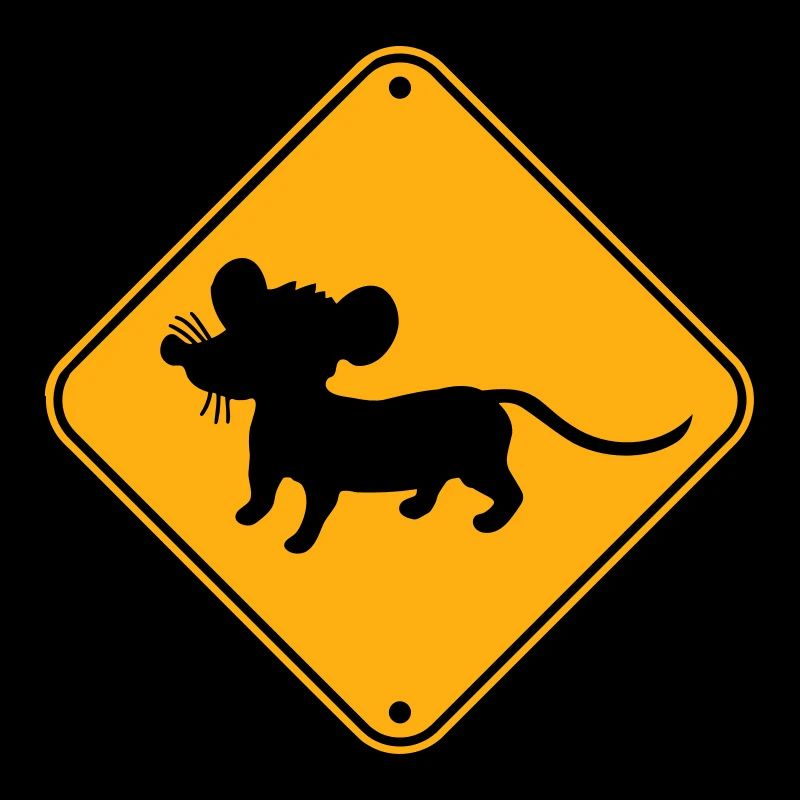 Evil Mouse Bouclier Avertissement Attention Attention Danger