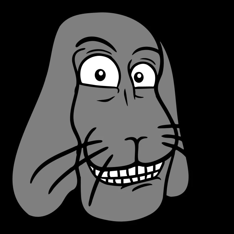 Lapin Lapin Drôle Visage Grimace Sourire