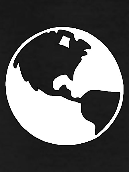 Earth Globe Silhouette