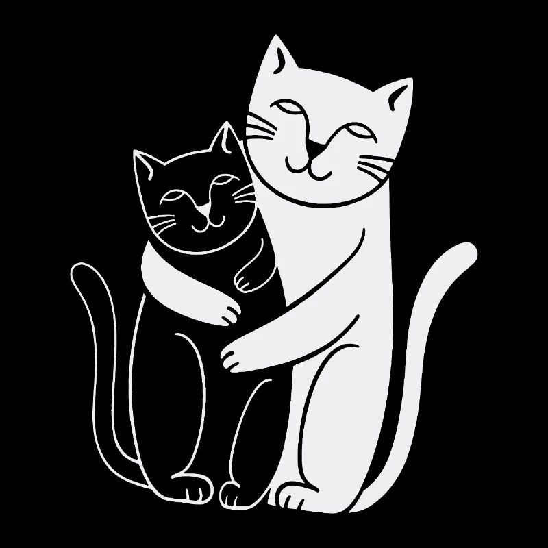 Chat Blanc & chat noir