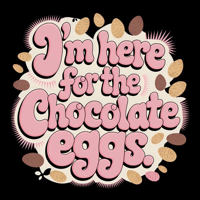 I'm Here For The Chocolate Eggs Lustig Ostern Eier