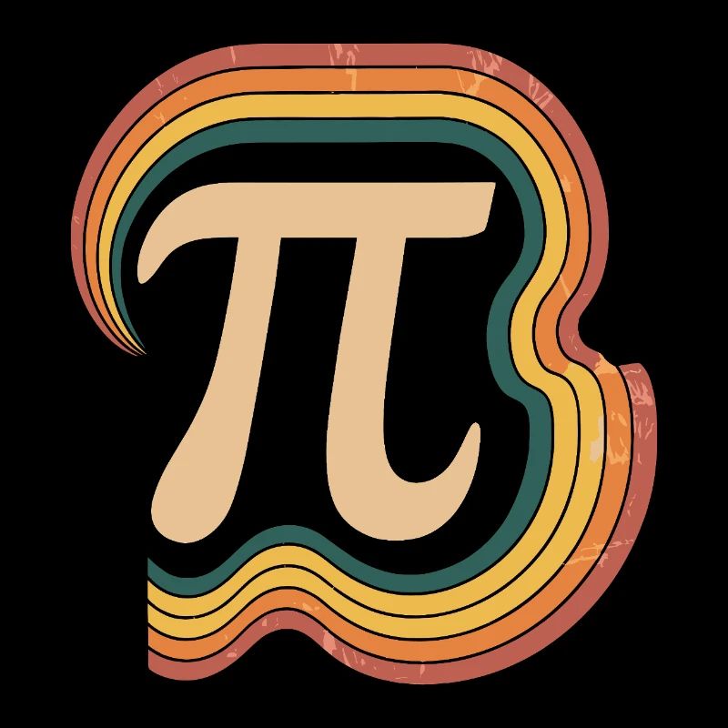 Conception rétro de symbole Pi pour Pi Tag