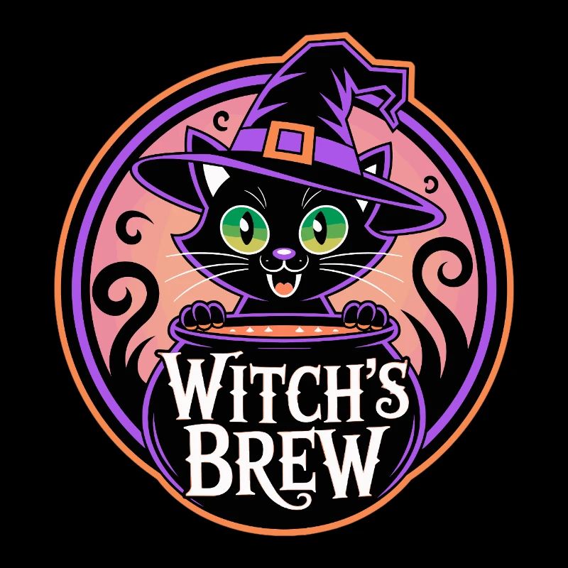 Breuvage de la sorcière – Chat sorcière mystique