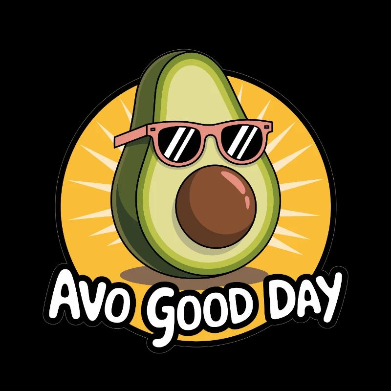 Avo Good Day – Funny Avocado Cartoon