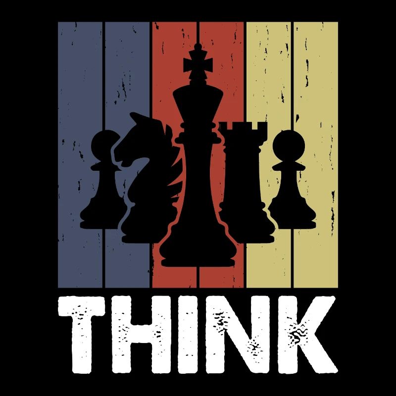 Think Retro Chess Player Geschenk Schach Sport
