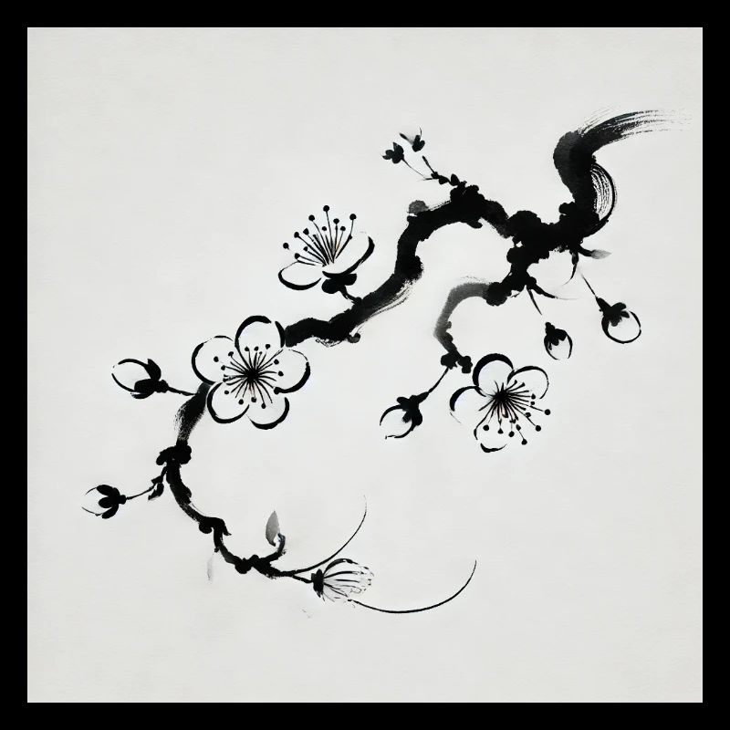 Minimalist cherry blossom image