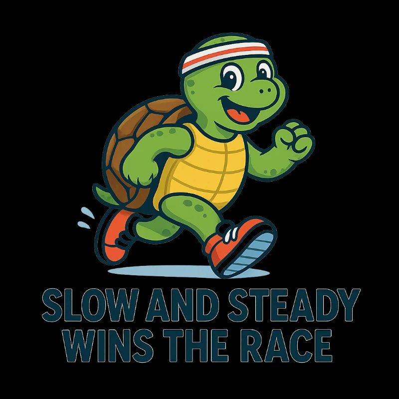 Chemise de course Funny Turtle – Slow & Steady