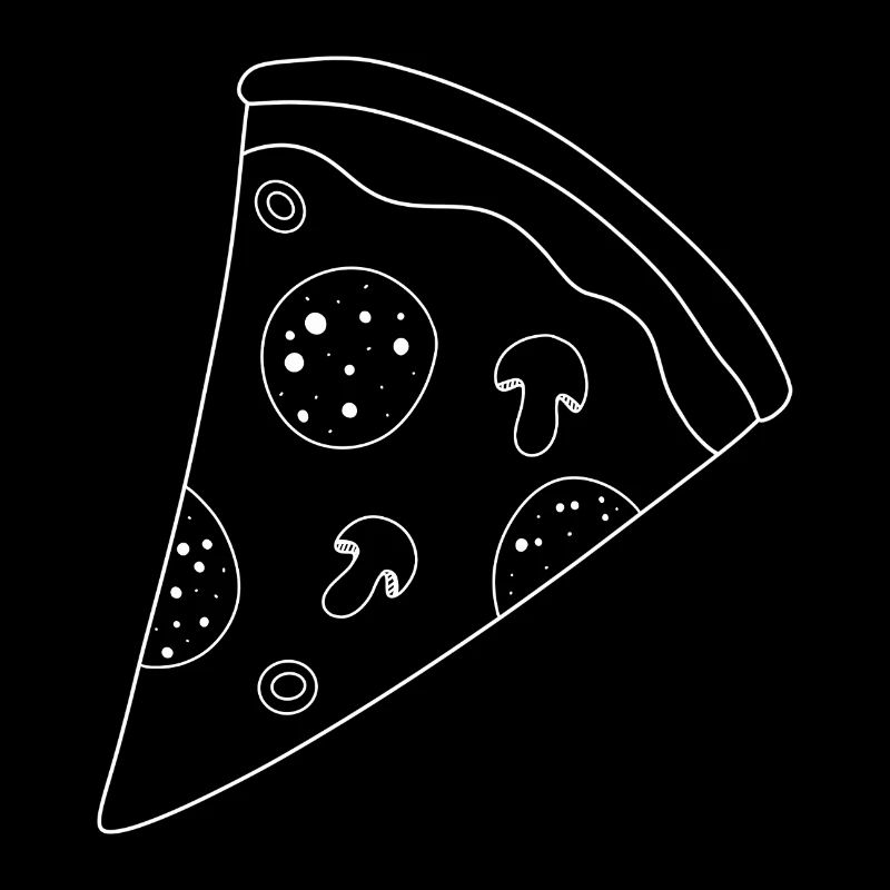 weiße Pizza-Silhouette