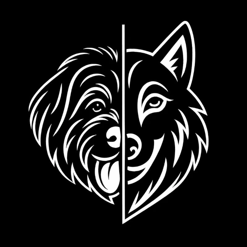 TinyPaws Black & White Edition Shih Tzu / Wolf w