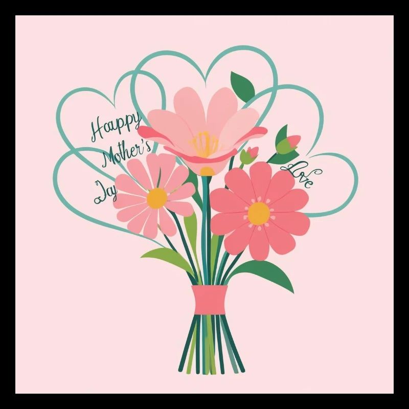 Muttertag Rosa Blumenstrauß