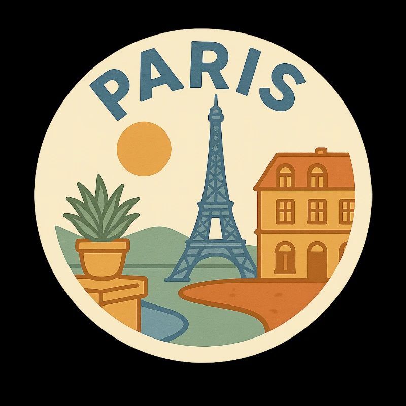 Vintage Paris – Graphique Rétro Tour Eiffel