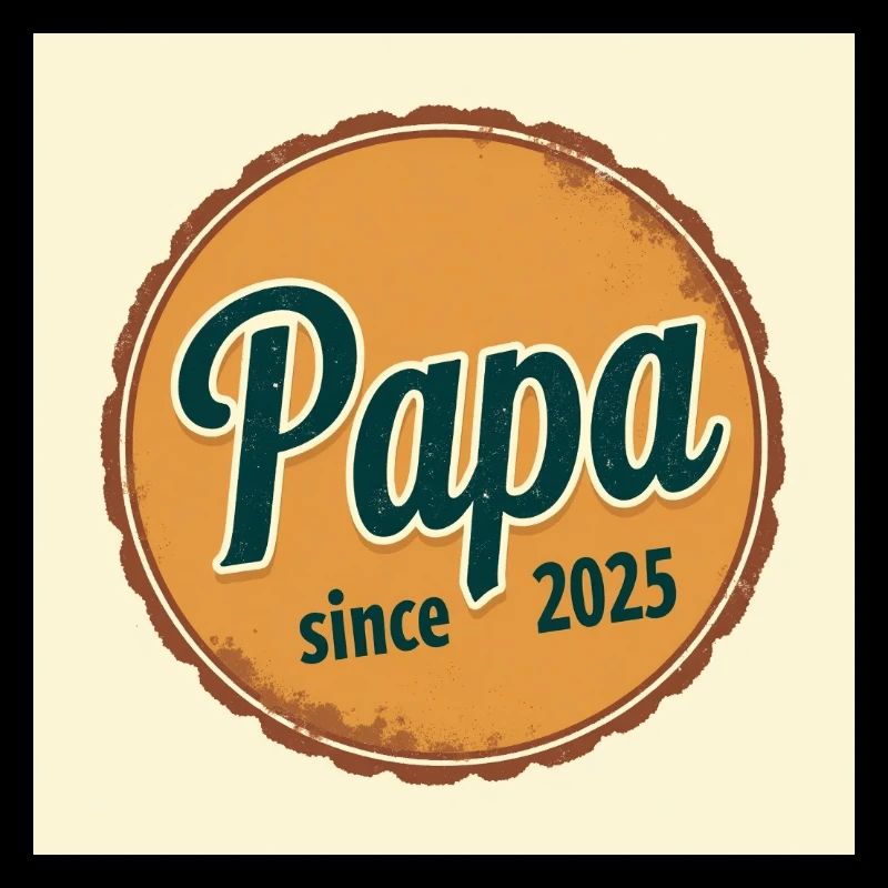 Flux Dev A worn retroinspired logo 2025 papa dady