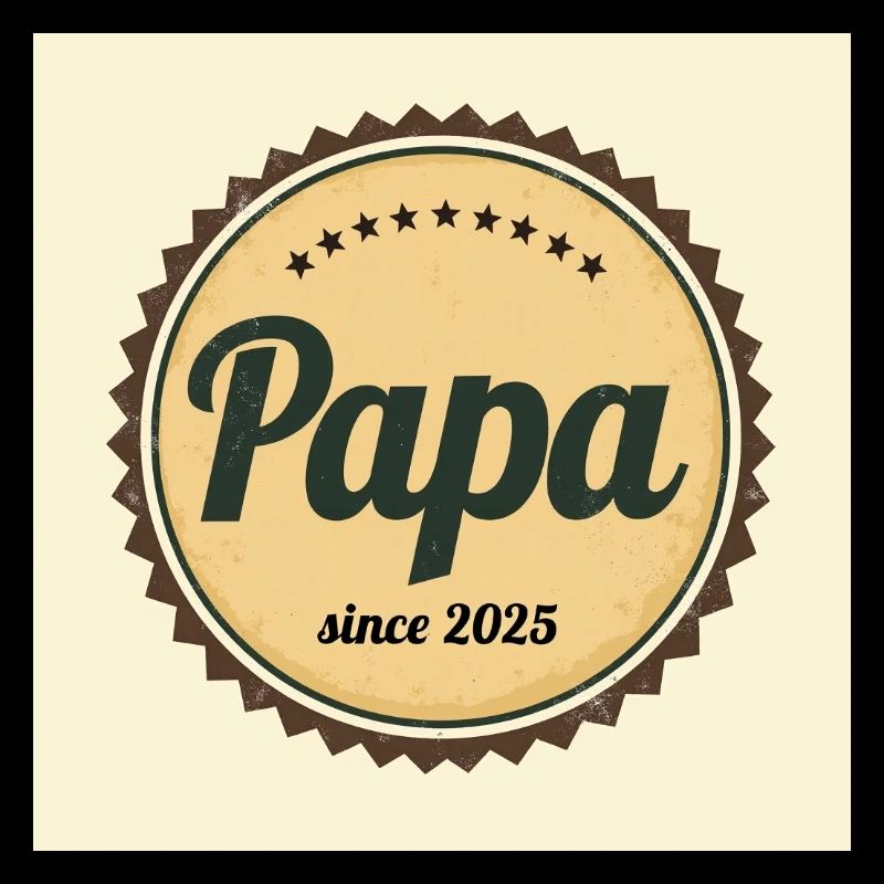 Flux Dev A worn retroinspired logo papa since 2025