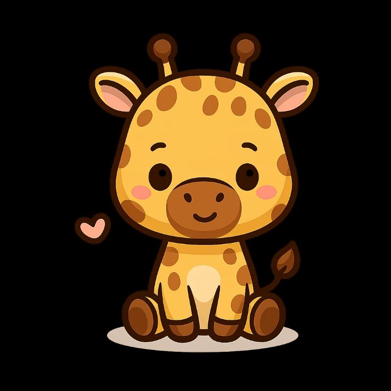 Petite girafe – Mignonne et amicale