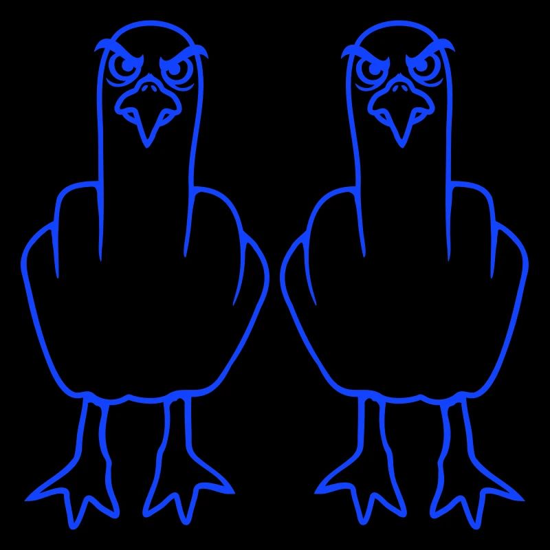 2 Seagulls Doigt d’honneur Insulte Stinkfinger Équipe
