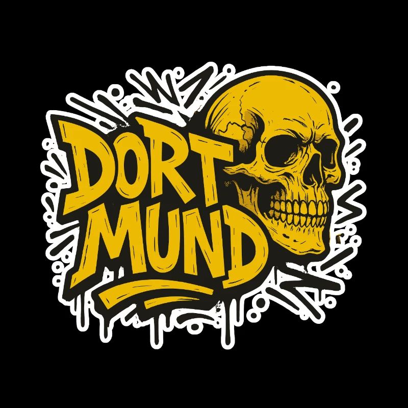 Dortmund Totenkopf Graffiti