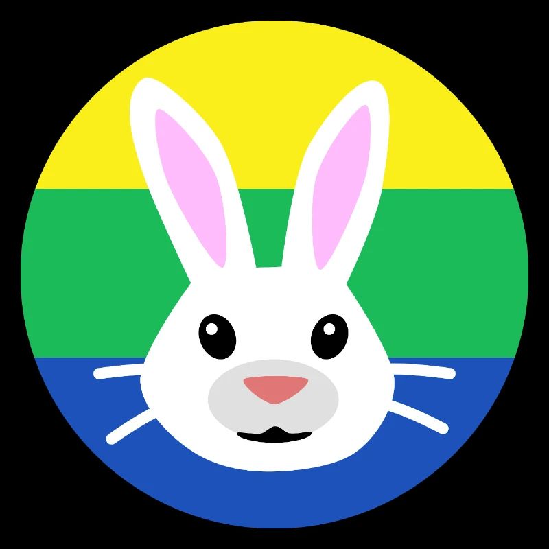 Drapeau visage de lapin | ~Relations avec NU | Vecteur